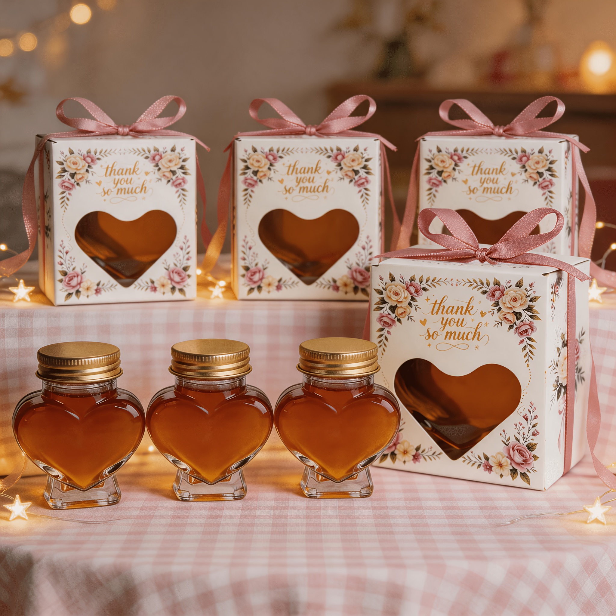 55ml Airtight Glass Jars with Elegant Color Gift Boxes