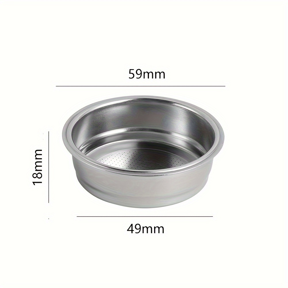 stainless steel coffee filter 51mm non pressurized basket for espresso machines 1 cup 2   capacity   set details 1