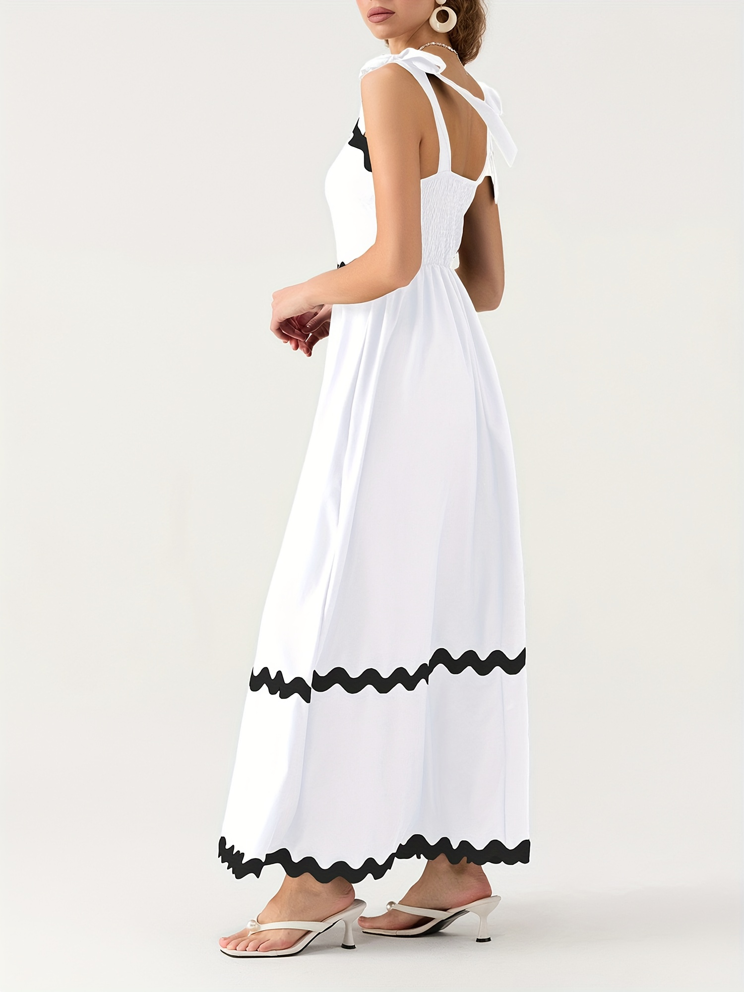 flowy tie dress Punch Flowy Open Back Halter Tie Mini Dress main image 1