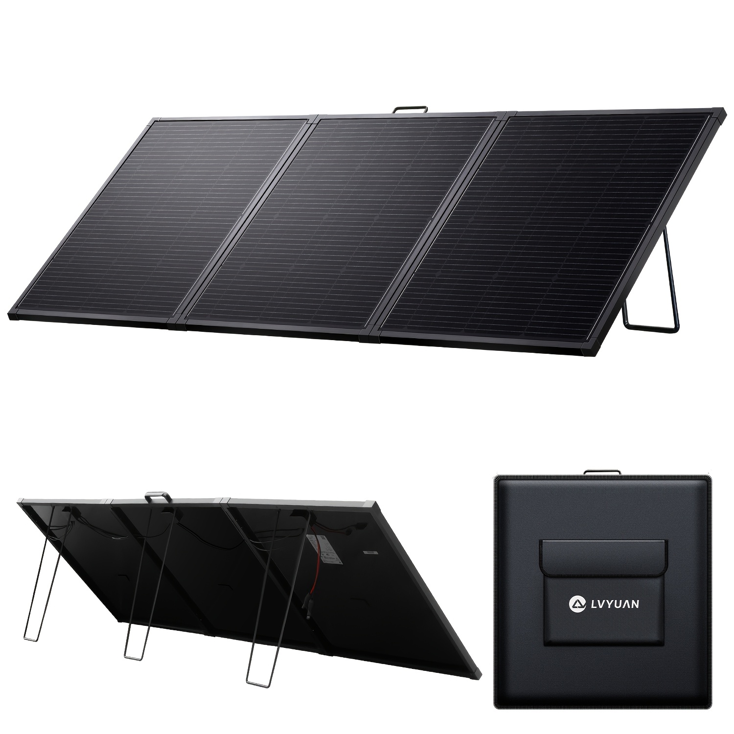 Image of Lvyuan 300w Solar Panel, Lightweight And Portable Solar Charger, 24.5% , High- Foldable Solar Panel, With A Stand For Quick Installation, Ideal For Motorhomes And Camping