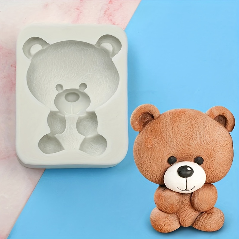 

1pc, Bear Shaped Fondant Mold, 3d Silicone Mold, Candy Mold, Chocolate Mold, For Diy Cake Decorating Tool, Baking Tools, Kitchen Accessories