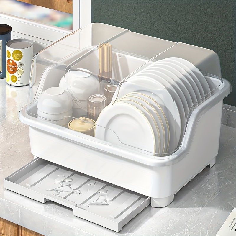 Kitchen Plastic Drying Dish Rack Cover Cutlery Drainer Temu