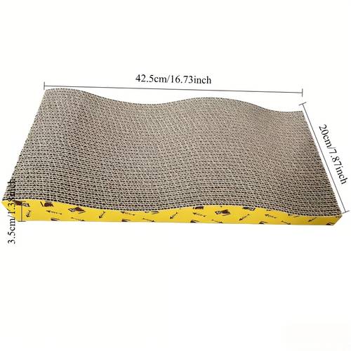 premium wave shaped cat scratcher durable corrugated scratching pad for indoor cats cute furniture protector interactive play toy decor for kittens adult cats