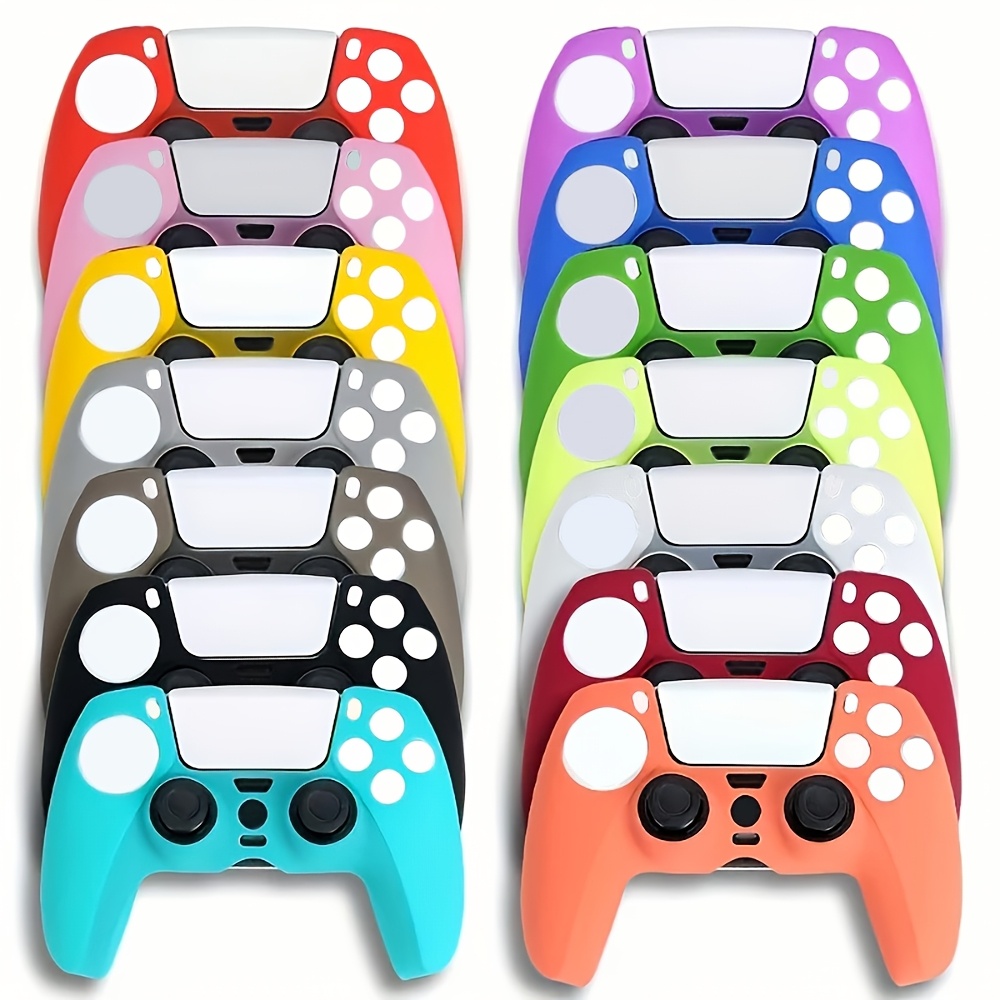 item picture ps5 controller light beige anti slip soft rubber protective cover vibrant colorful polka     grip   durable scratch resistant protective case for ps5 game controllers gaming accessories   accessory smooth texture home console gaming patterned aesthetics scratchresistant material console accessory