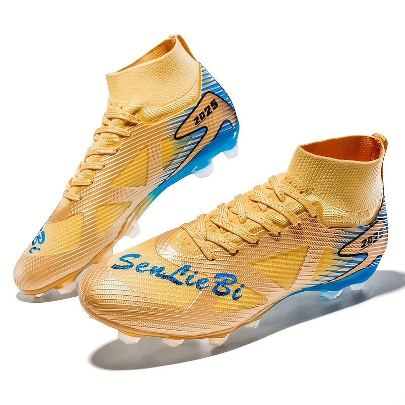 Zapatillas de fútbol de alto diseño y tacos altos, adecuadas para cualquier edad. Diseñadas específicamente para entrenamiento, con suela antideslizante y resistente al desgaste