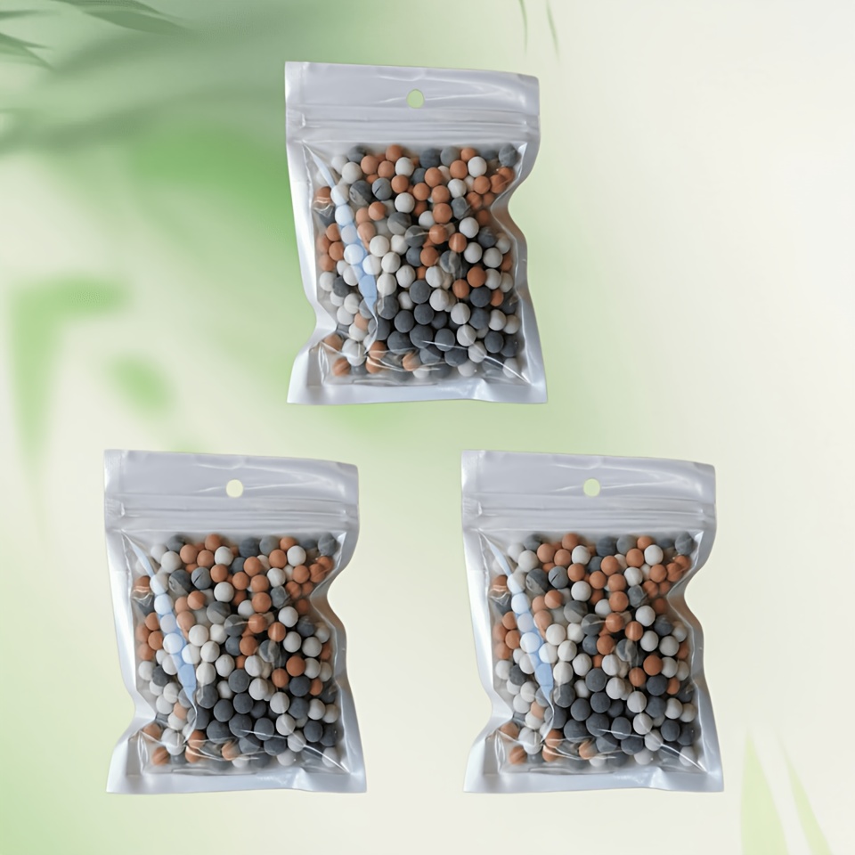 TEMU 3 Packs de billes de pommeau de douche | Billes de filtre de douche colorées, billes de remplacement pour pommeau de douche, billes de filtre de