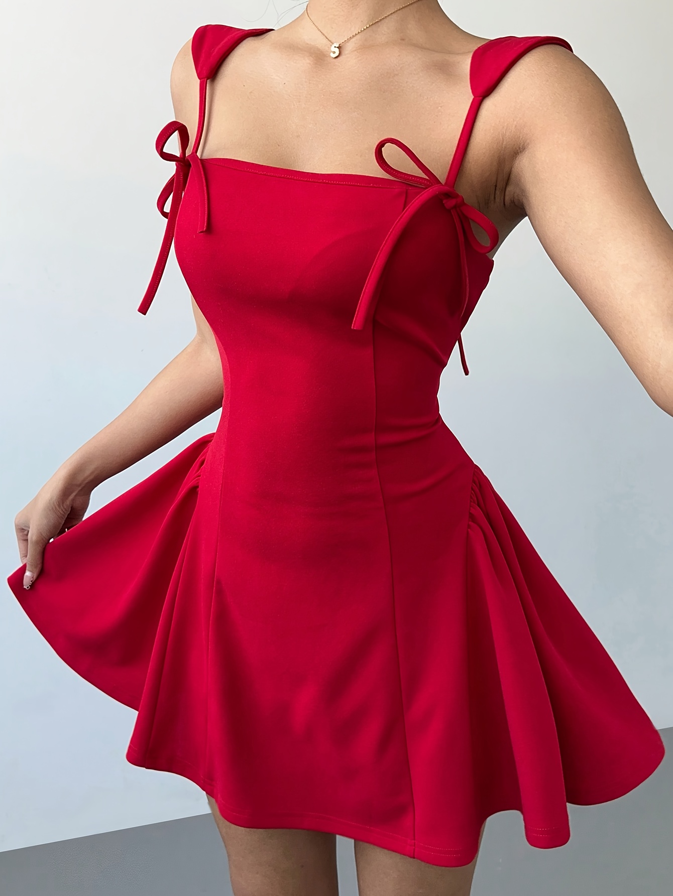 strapless open back dress Poppy Red Blythe Dress main image 0