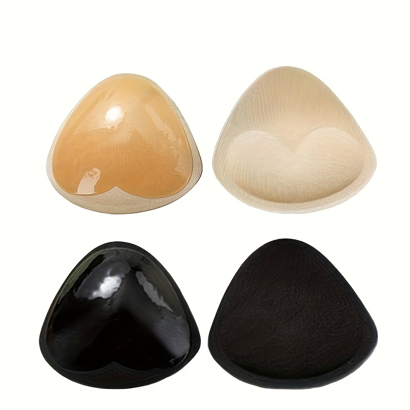 E-shop 4 Super-Klebrige Dreieckige Schwamm-BH-Pads mit Gepflegten Cups, Geeignet für Bikinis und Bademode, Starke Saug-Silikon-Cup-Pads, Abnehmbare