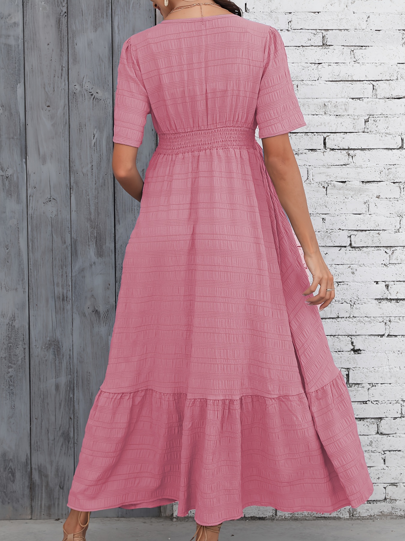 elegant cross front v neck high waisted a line maternity - Temu Georgia
