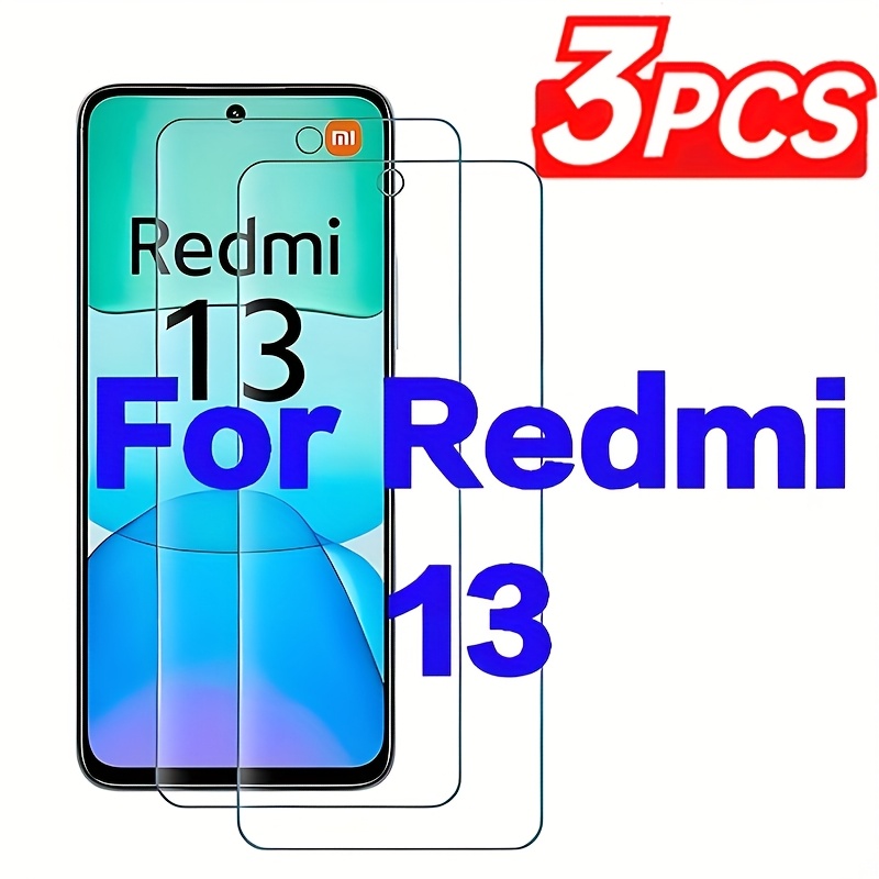 E-shop 3 Stück gehärtetes Glas für Xiaomi Redmi 13 Bildschirmschutzfolie Glasfilm