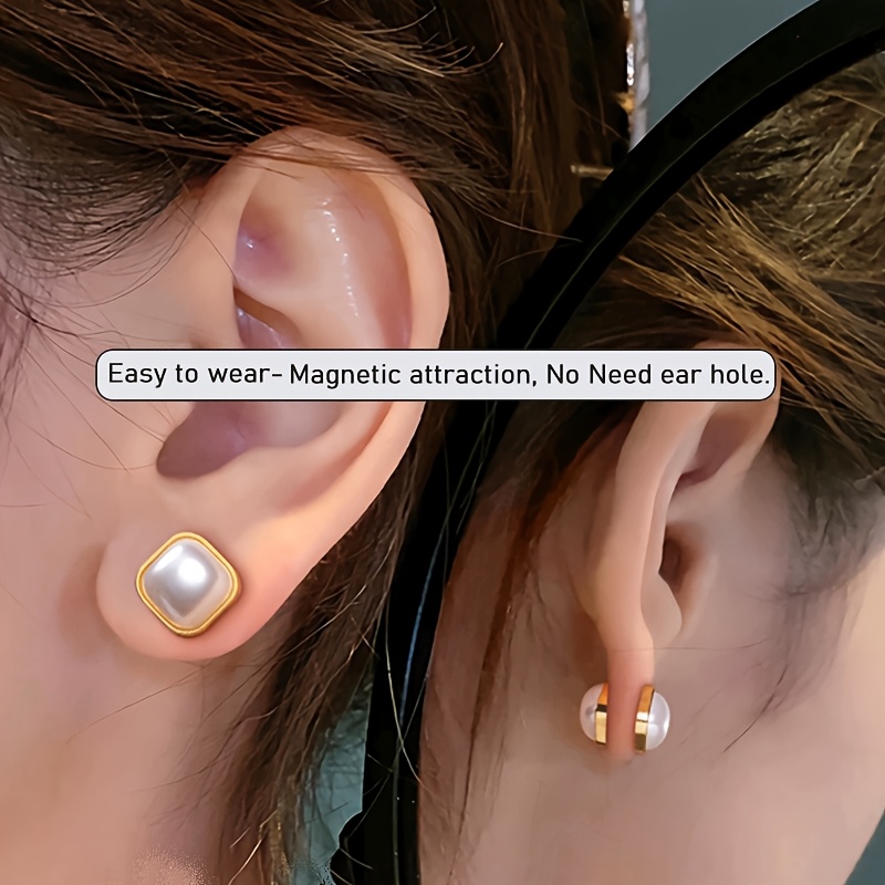 2pcs Magnetic Attraction Ear Clip Earrings Set — 18K Gold-Plated