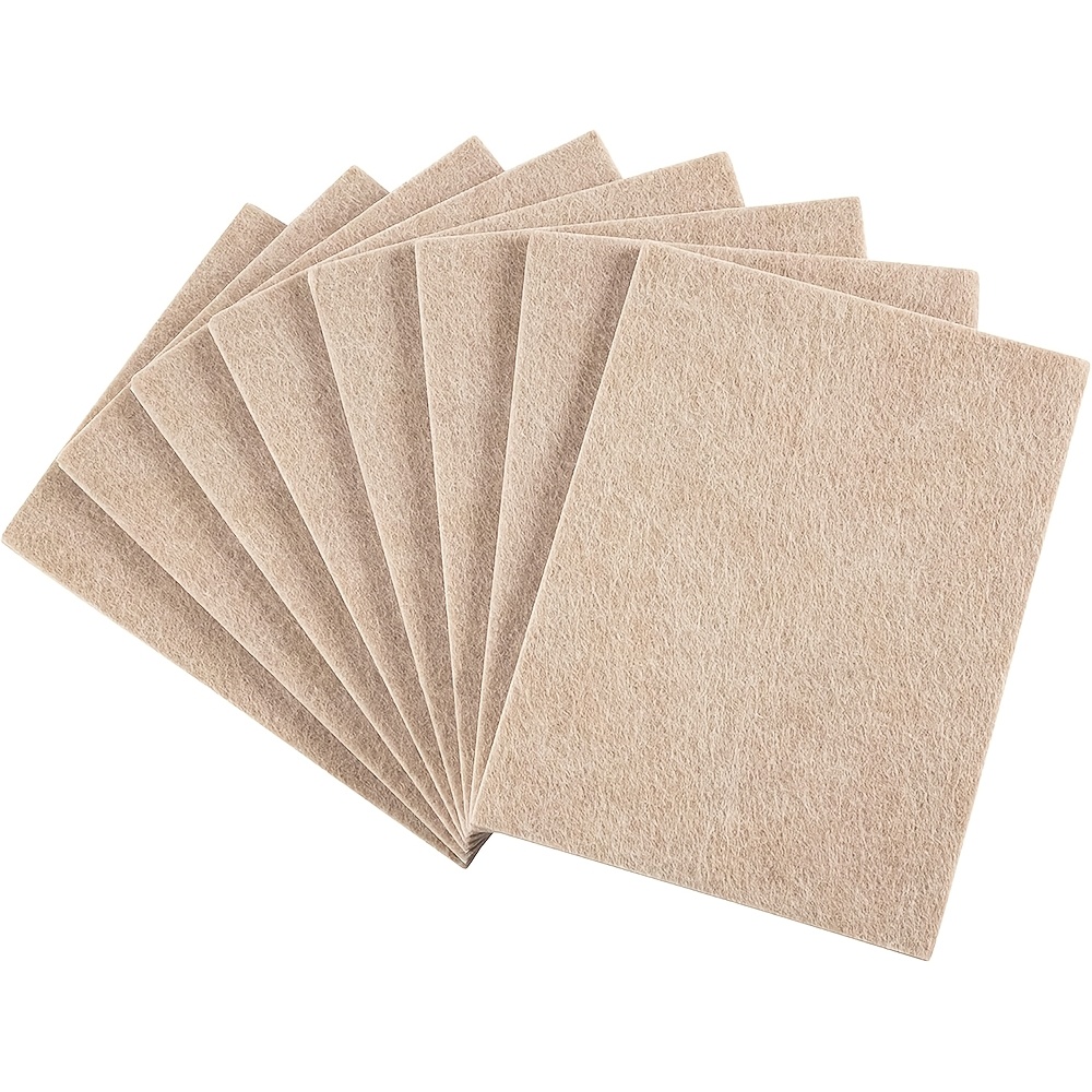 

8-pack Heavy Duty Beige Felt Sheets, Large Cut-to-size Furniture Pads, Ideal Floor Protectors For Hard Floors, Plastic Material