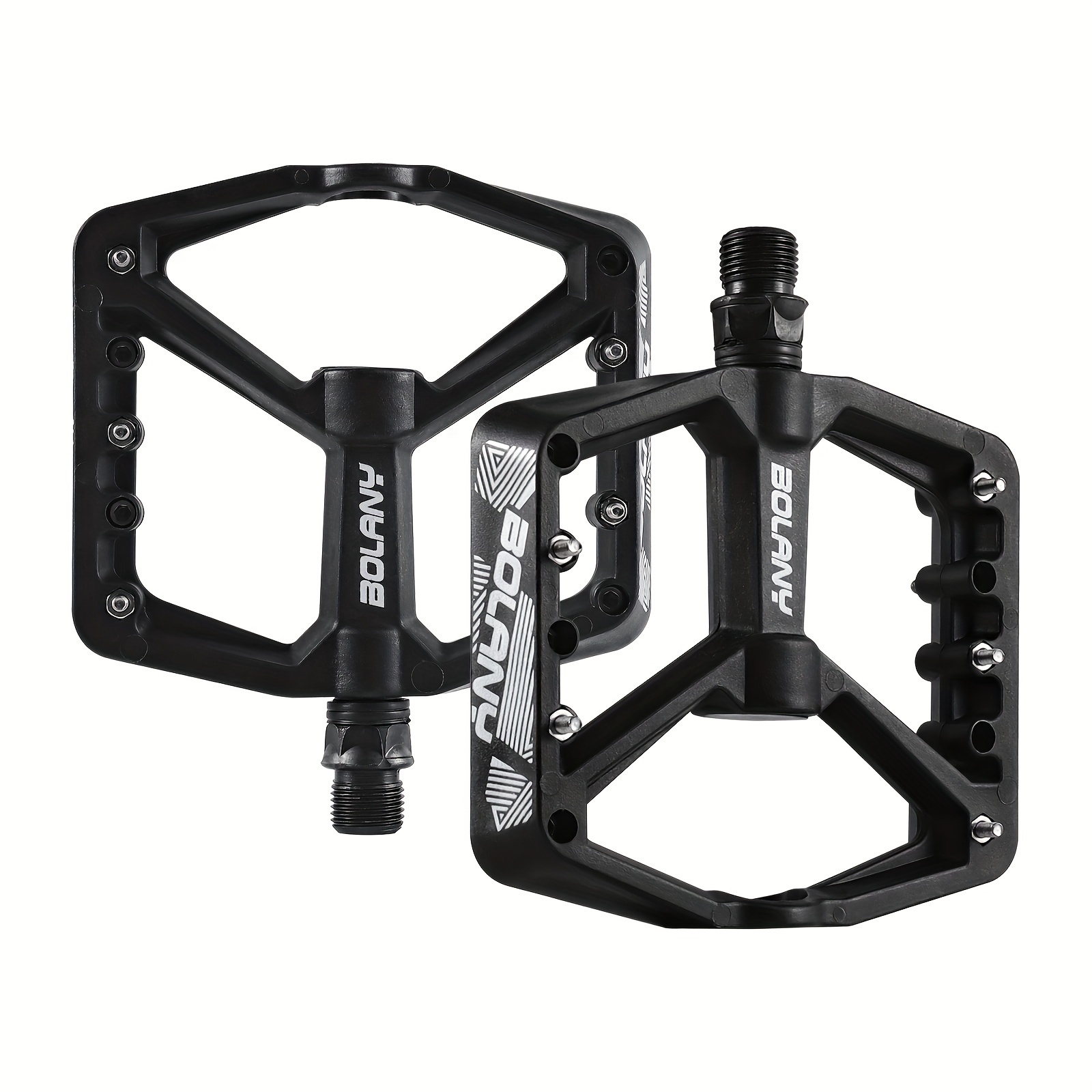 

1pair Nylon Mtb Pedals, Lightweight Widened Non-slip Platform Pedals, Compatible With Mountain And Road Bikes