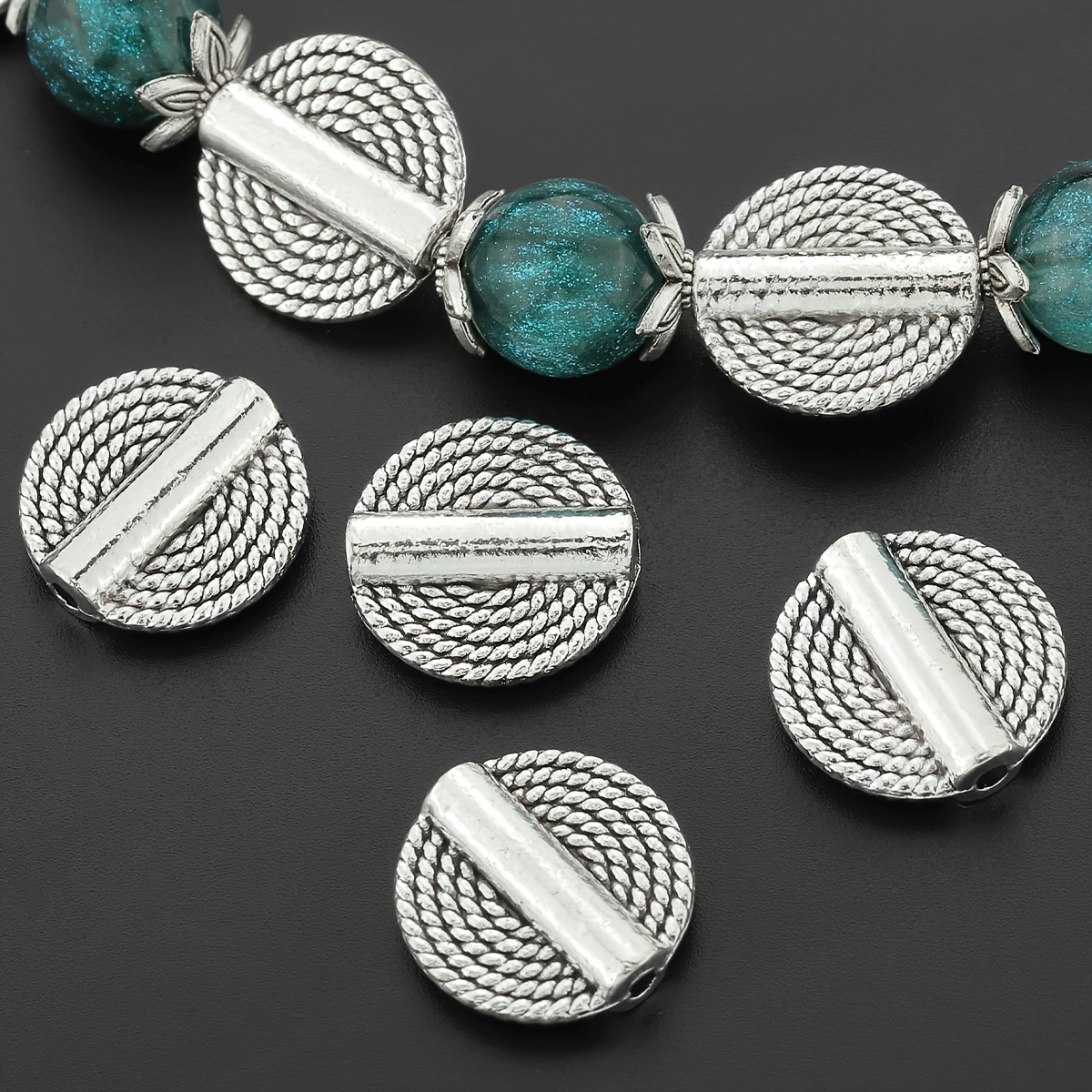 20pcs Vintage Alloy Cloud-Shaped Spacer Beads for DIY Projects