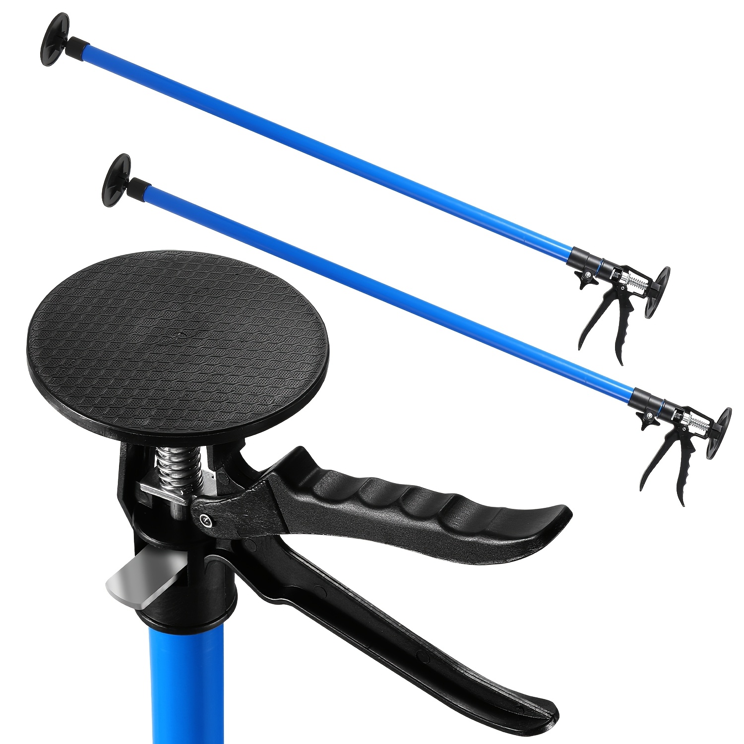 E-shop 2er-Pack, Stahl Deckenhalterung, Verstellbare Halterungshöhe 115-290 cm, Tragkraft 50 kg, Teleskop-Halterungswinkel bis zu 45 Grad,