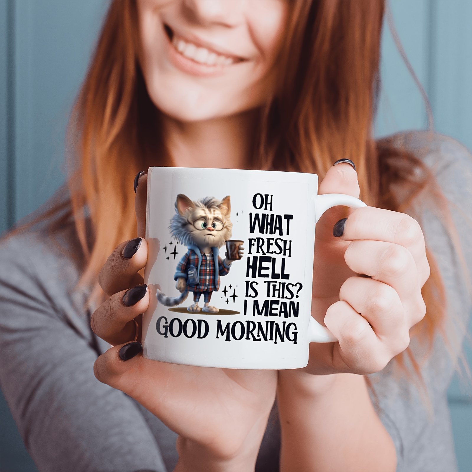 

1pc Funny Men' Mug, I What The Is Mug, Camping Mugs, Outdoor Mugs, 11oz Ceramic , Ideal Birthday Gifts, Holiday Gifts, Women' Mugs, Gifts For Family, Coworkers, , Party Favor