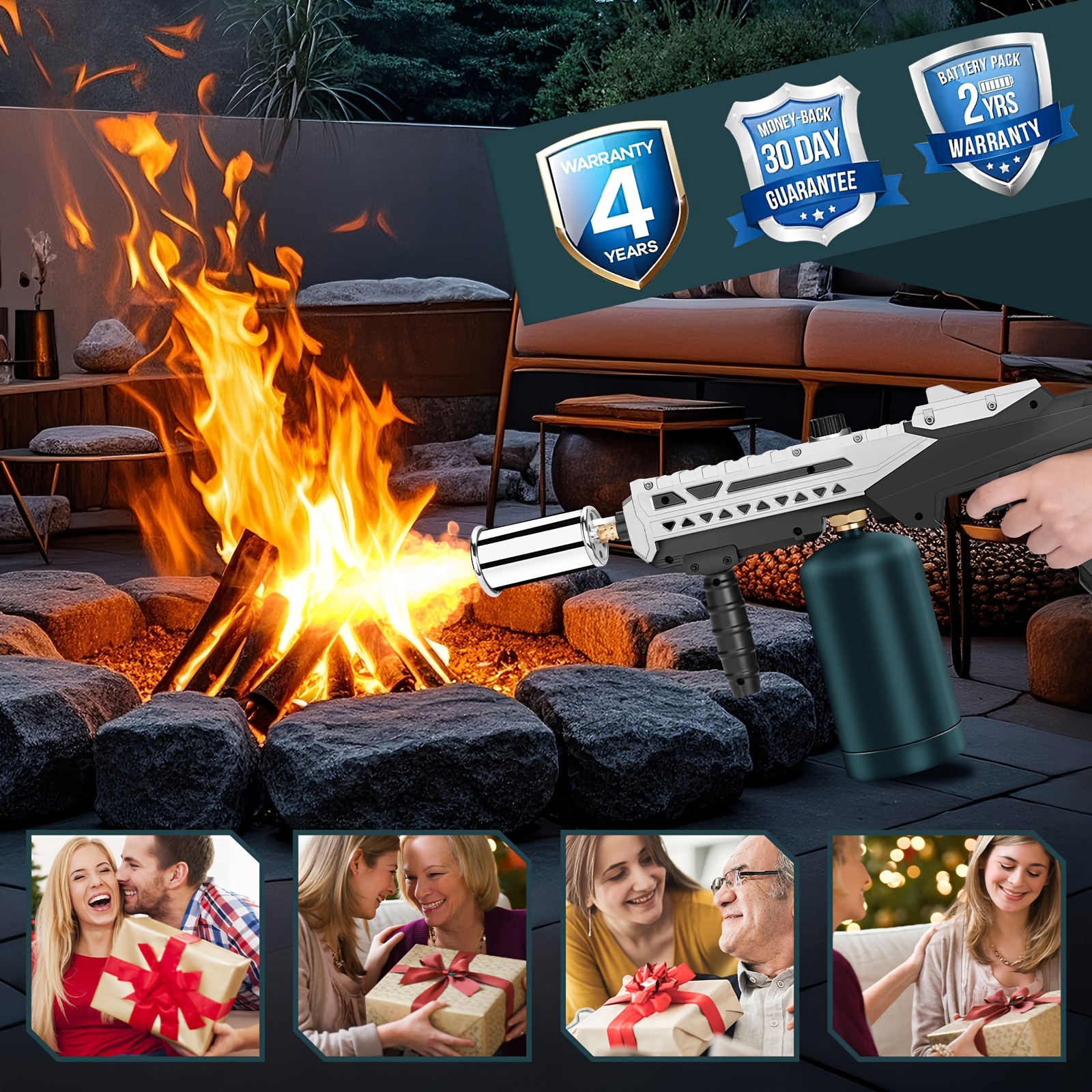 Chef Jon Perfect Sear Torch - Propane Fire Starter For Sous Vide & Grilling