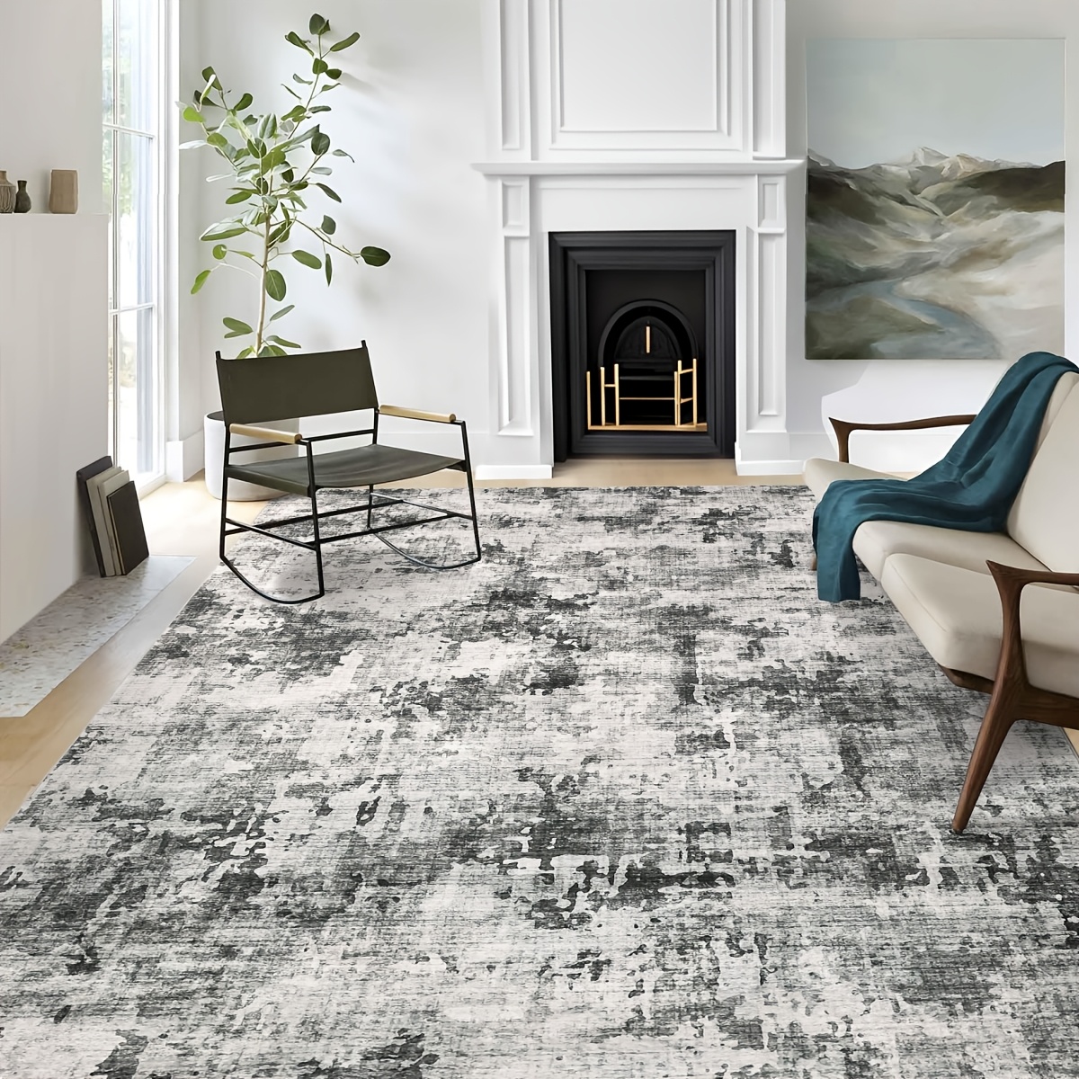 Modern Abstract Runner Rug Suitable For - Striped// Patterns, Washable Non-slip Floor Mat With Rubber Backing, Shed-resistant Soft Suitable For Entryway, Kitchen, Bedroom, Sizes