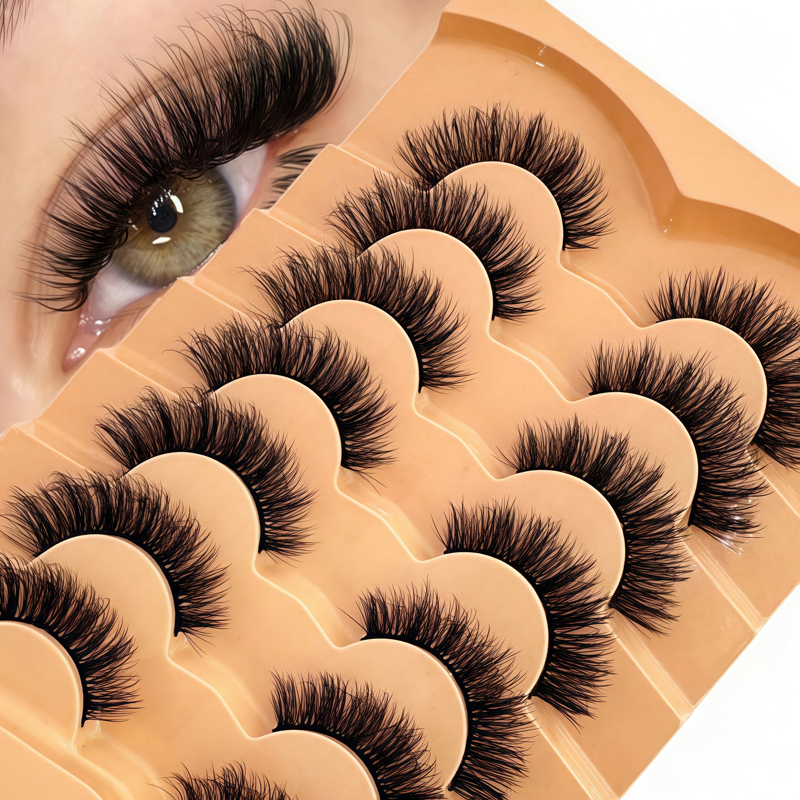 New Pairs Soft And Fluffy Natural 3d Mink Eyelash Makeup Set, False Eyelash Extension For Lengthening And Volumizing Short Lashes
