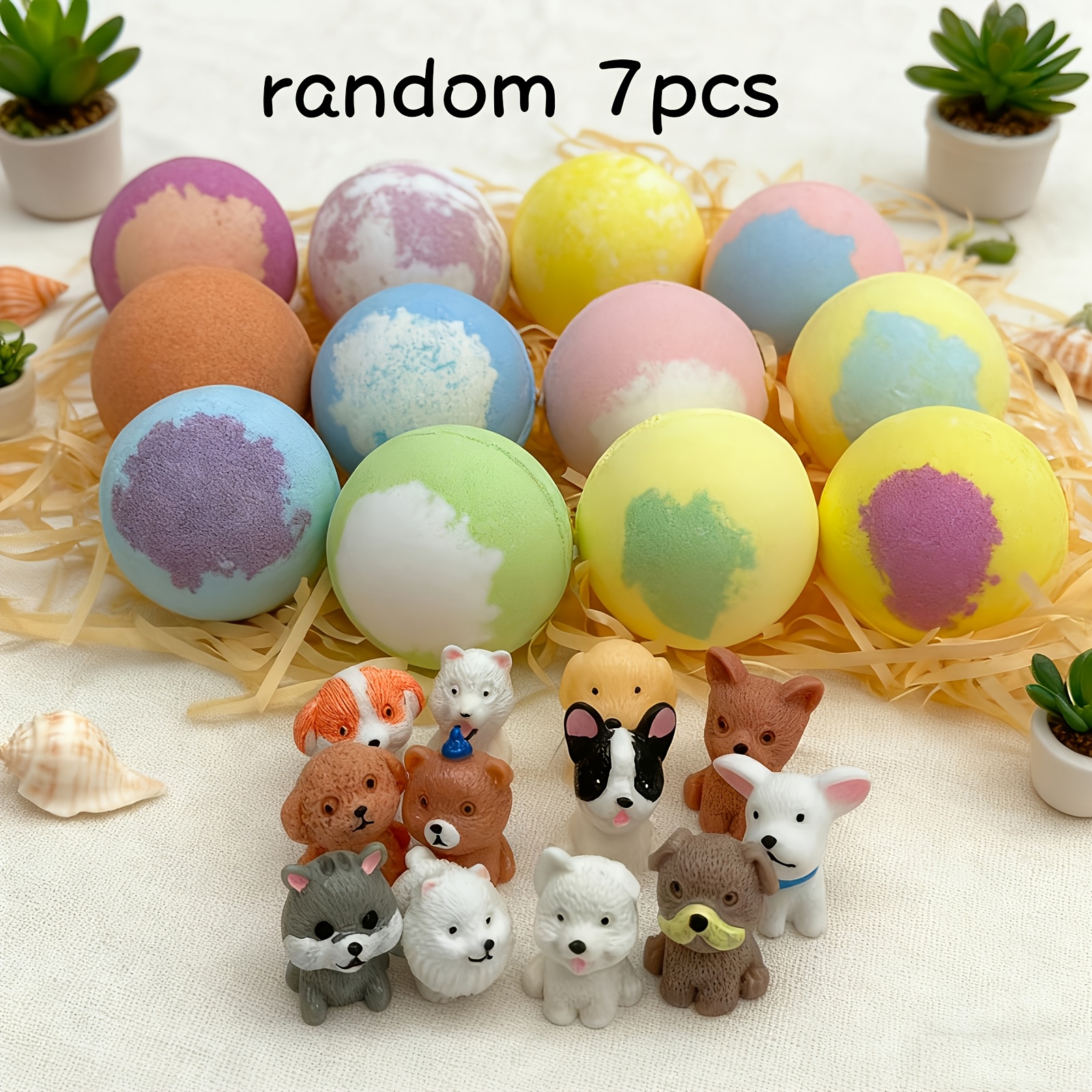 Random 7pcs Toys, Surprise And Fun Bathroom Essentials, Bath Bath , Home Spa, Holiday Party Gift, Multi-scent