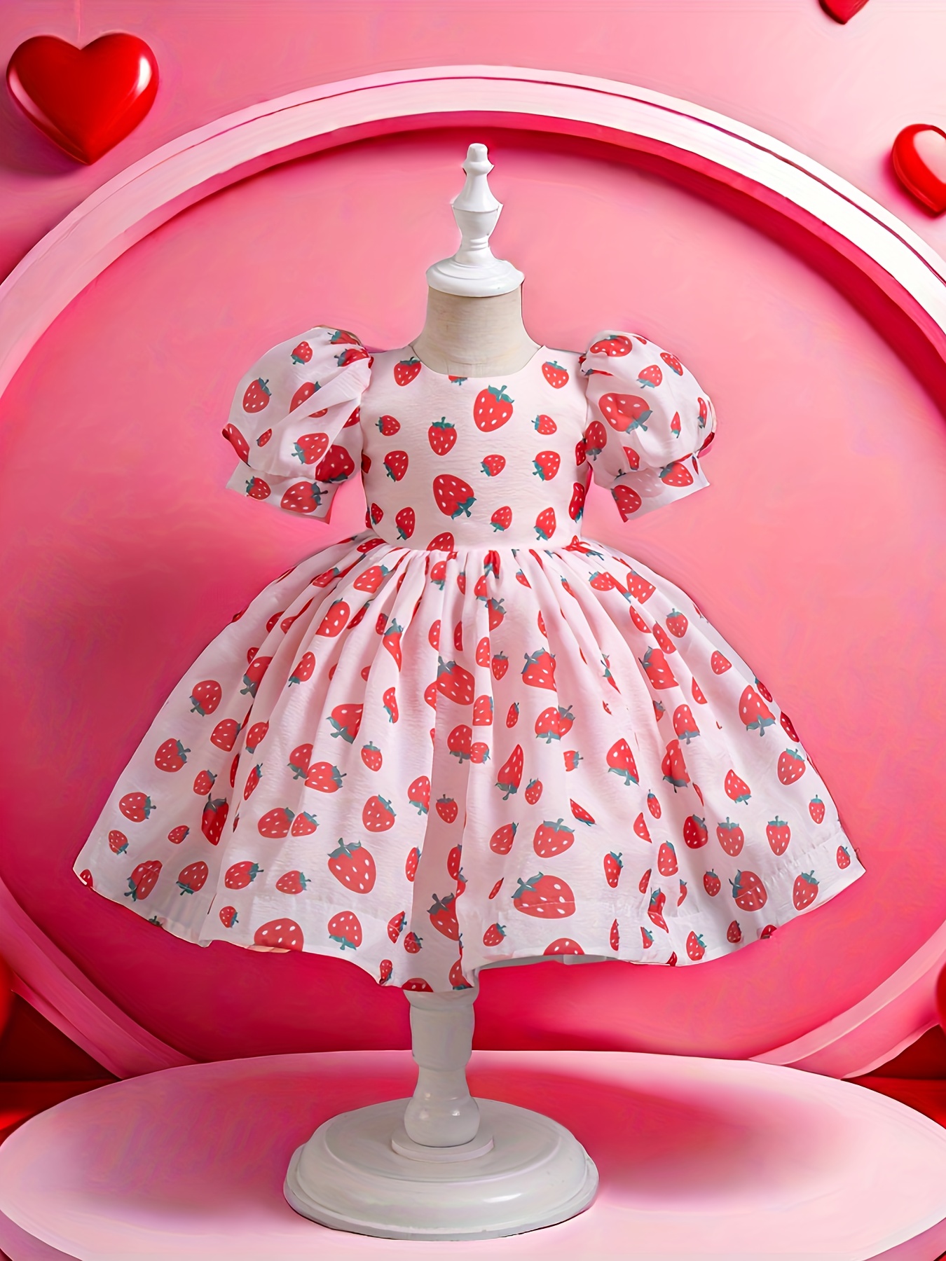 open lace back dress Gradient Pink Gorgeous Bowknot Strawberry Princess Hanayome Sweet Lol   LolitaInside