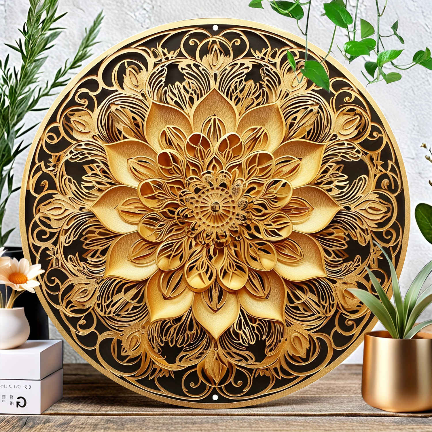 

Unique Art - 8x8" Uv Printed Aluminum Decor For Living Room, Bedroom, Bathroom & Lobby