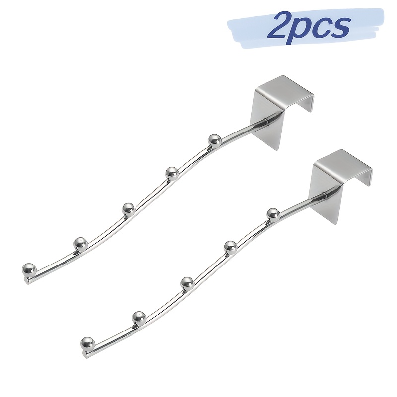 1/2pcs Stainless Steel Hanger, Creative Round Ball Decoration Home Hanger, Dormitory Hook, Drying Rack, No Punching, Convenient Installation, Release Space