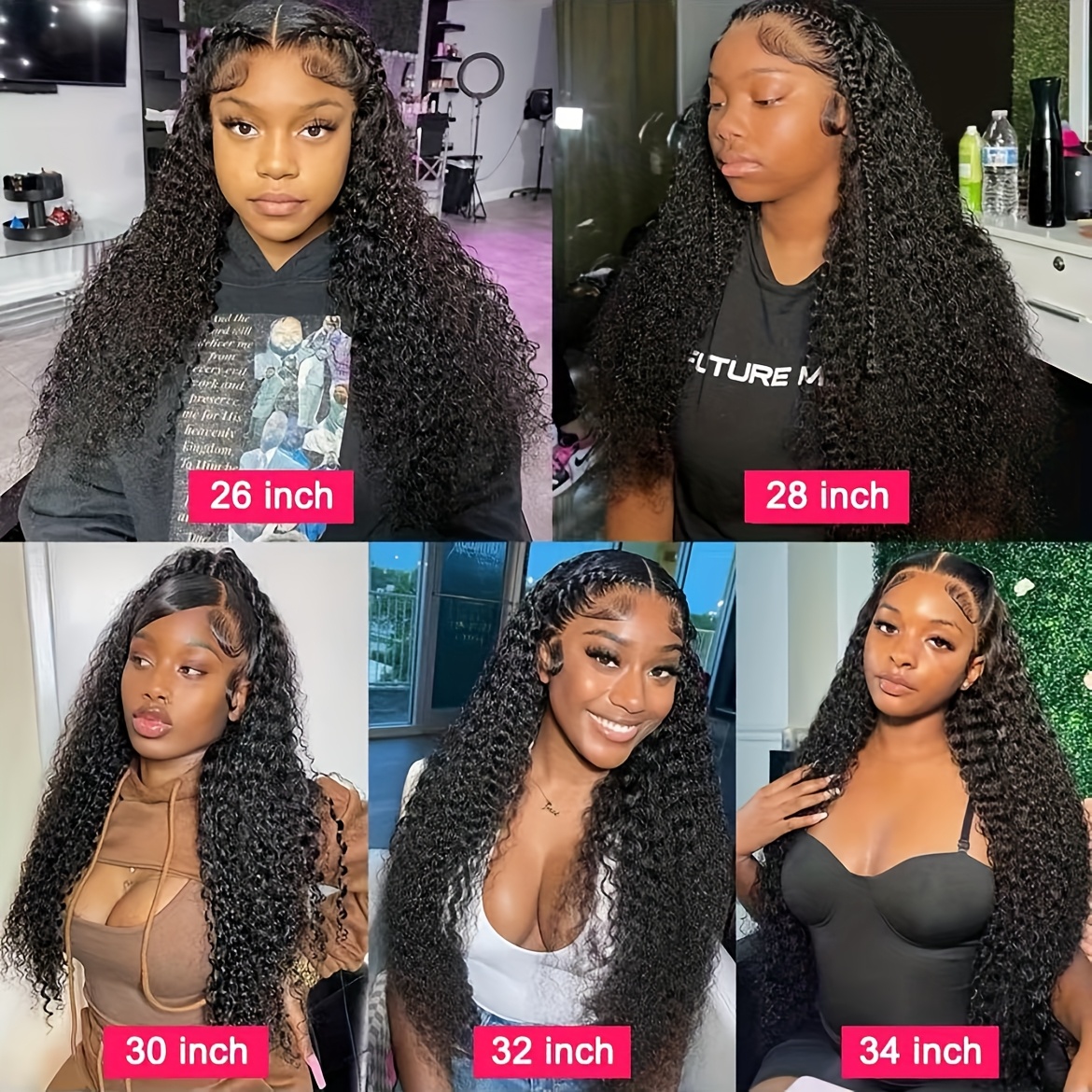 150 density deep wave lace front wig 13x4 hd transparent human hair wig for women with baby hair natural look elegant style suitable for all special occasion wig deep transparent lace design details 4