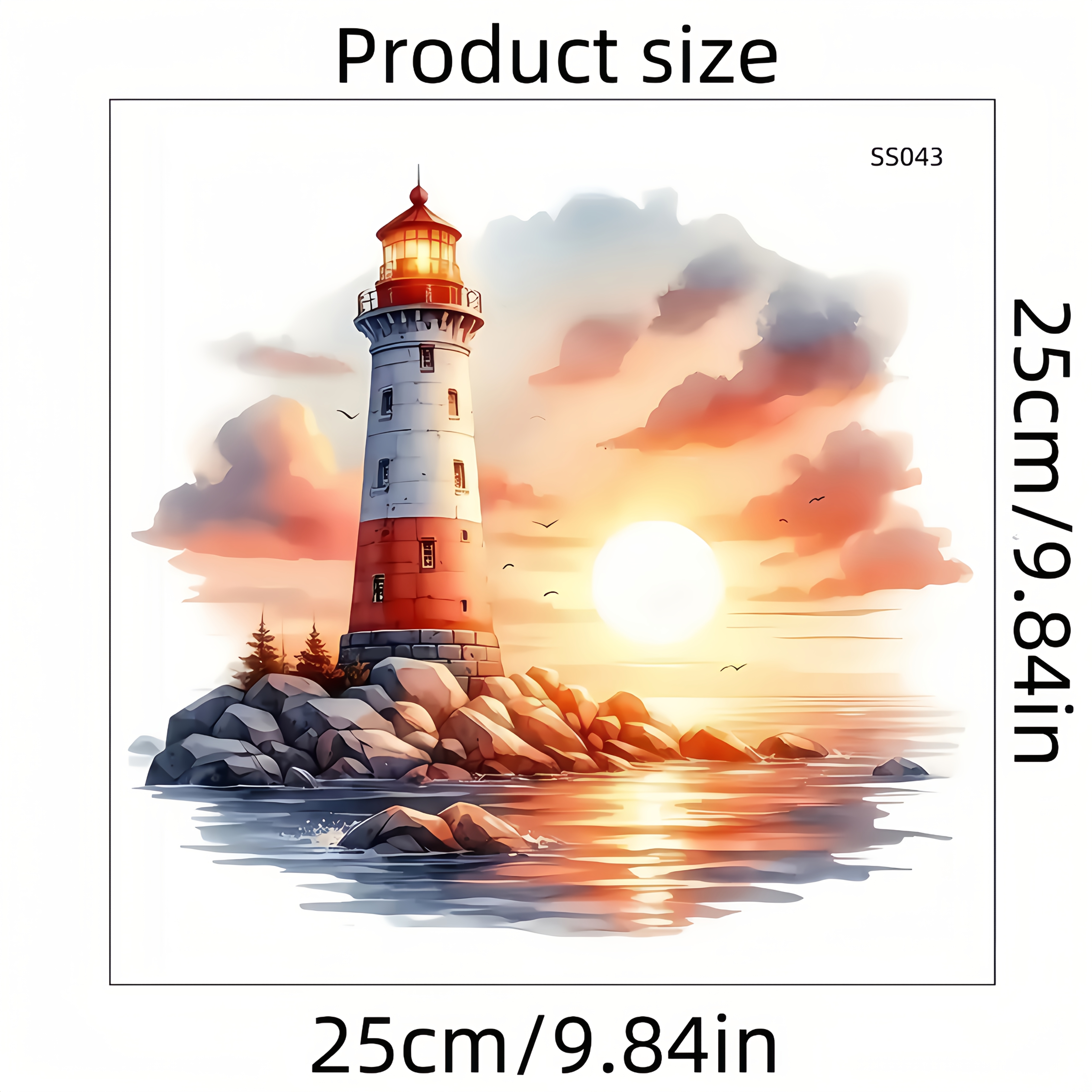 Image of A Lighthouse Toilet Sticker, Perfect For Decorating Toilets And Bathrooms, An Ideal Holiday Gift, And A Must-have Home Decoration