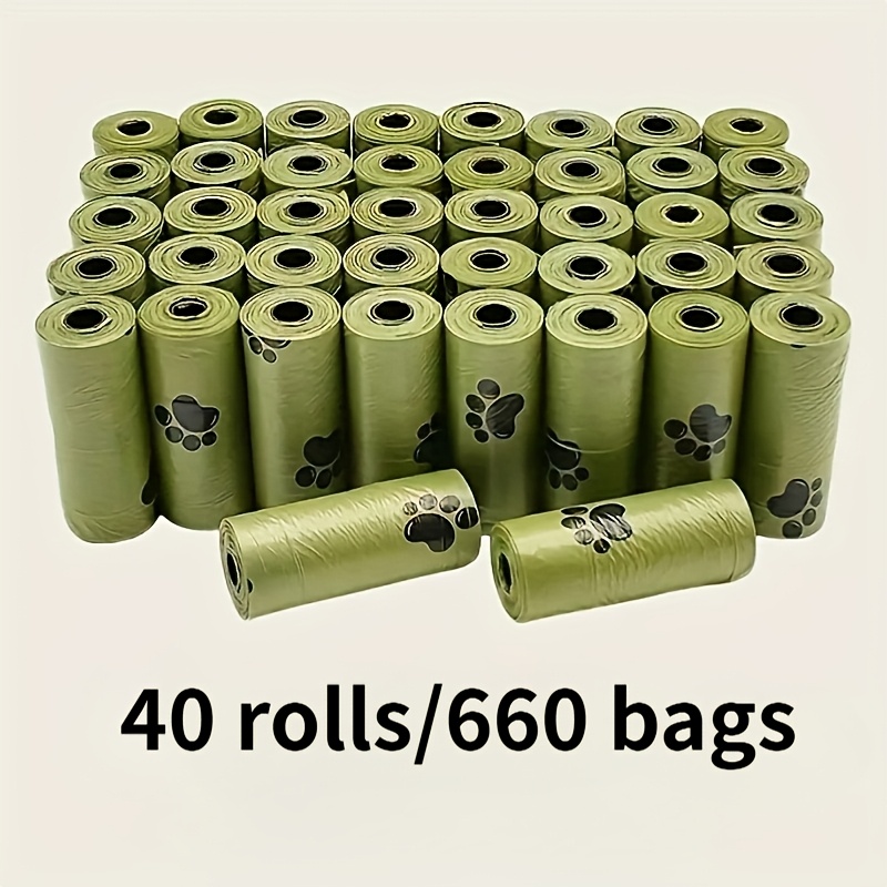 TEMU 540pcs/ 36 Rolls. High-quality Pet Waste Bags- Thick, Leak-proof And Durable Pet Garbage Bags With Cute Paw Print Design, Convenient Strong Use,