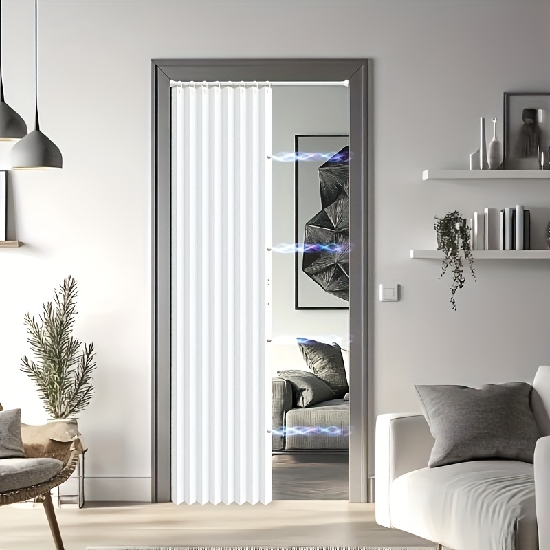 1pc blackout door curtain magnetic effect horizontal folding - Temu