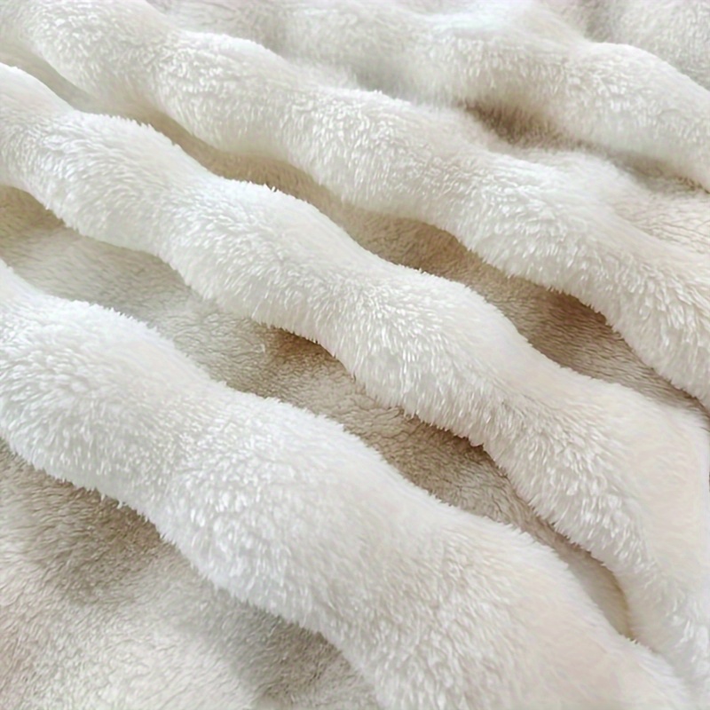 TEMU Luxurious Fur Throw Blanket - , Thick Plush Winter Blanket For Couch, Bedroom, Living Room , Machine Washable, , 39x59in