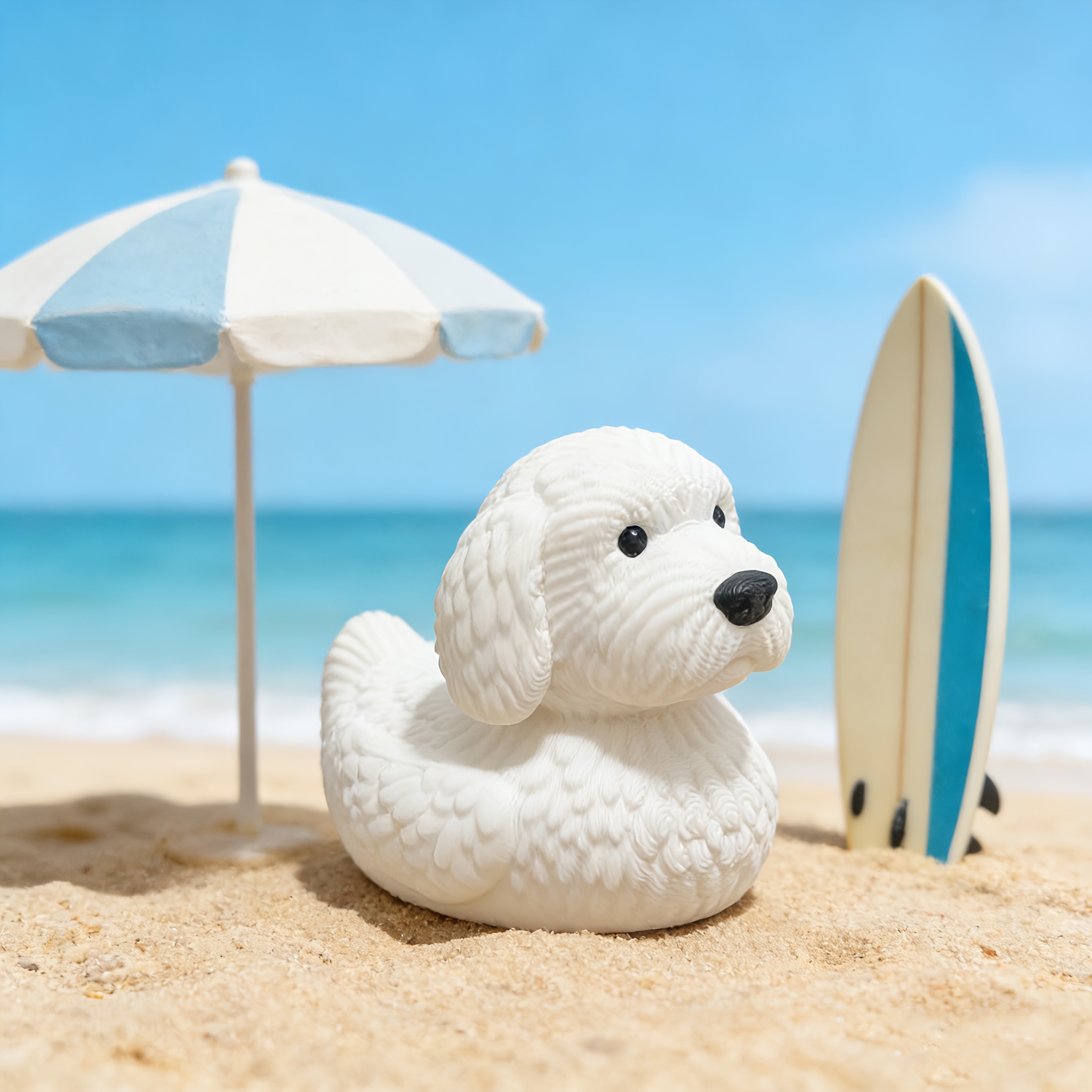 Image of 1pc Little Dog Figurine - A Soft And Adorable Little Dog Figurine With A Fluffy Texture And Gentle . A To Decorate Your Desk, A Relaxed Vibe To When At Home. On Your
