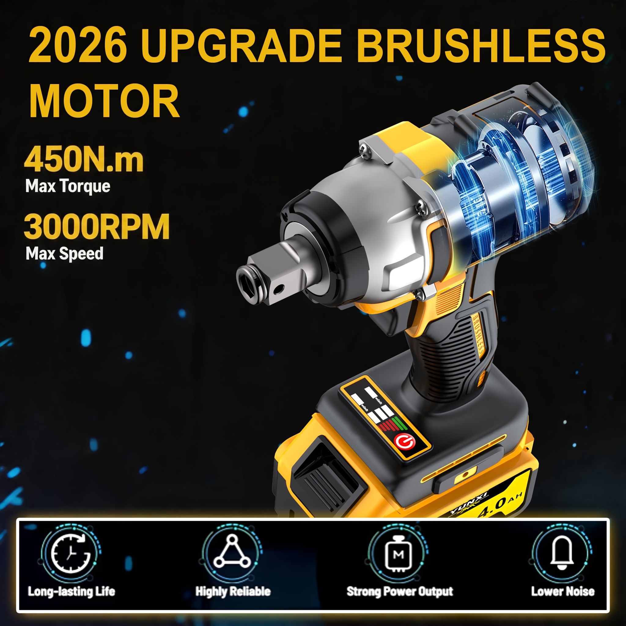 21V High Torque Cordless Impact Wrench Kit