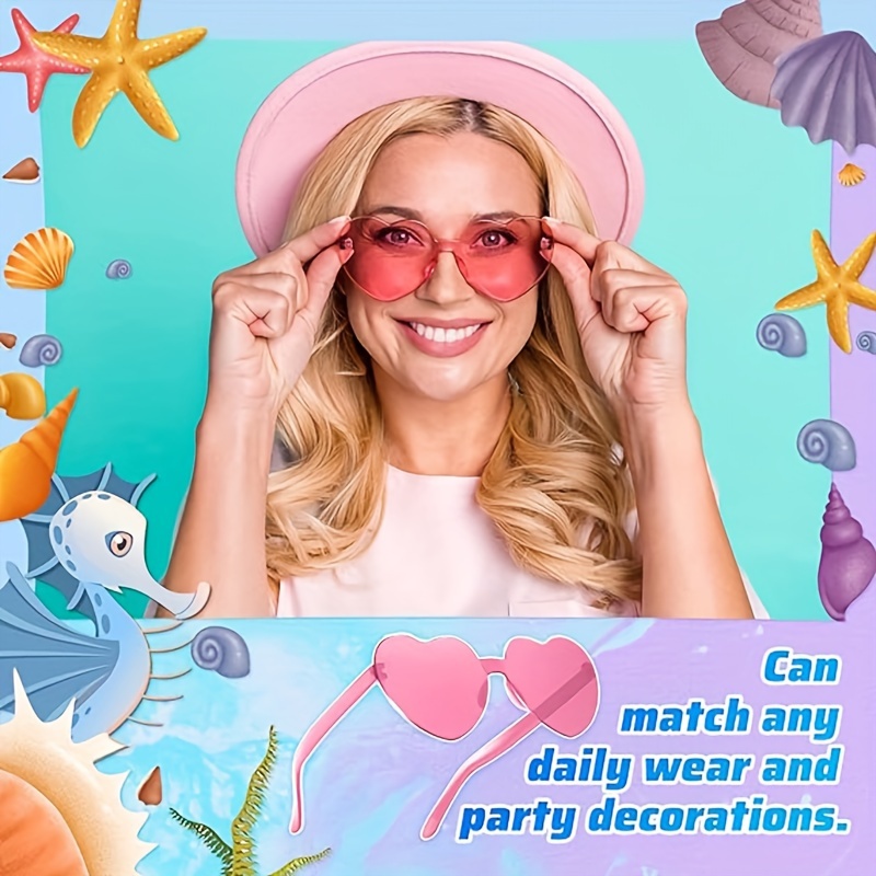 Heart Shaped Glasses Glasses Pack Bachelorette - Temu