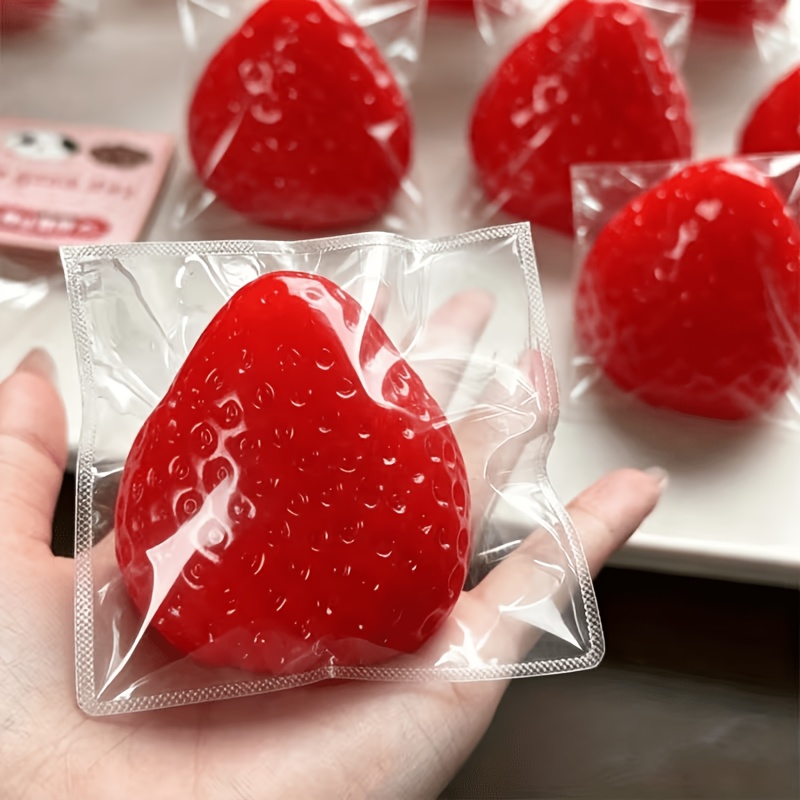   realistic     prank toy cute strawberry stress relieving toy desk decoration for students girls heart themed holiday gift birthday gift random colors and styles