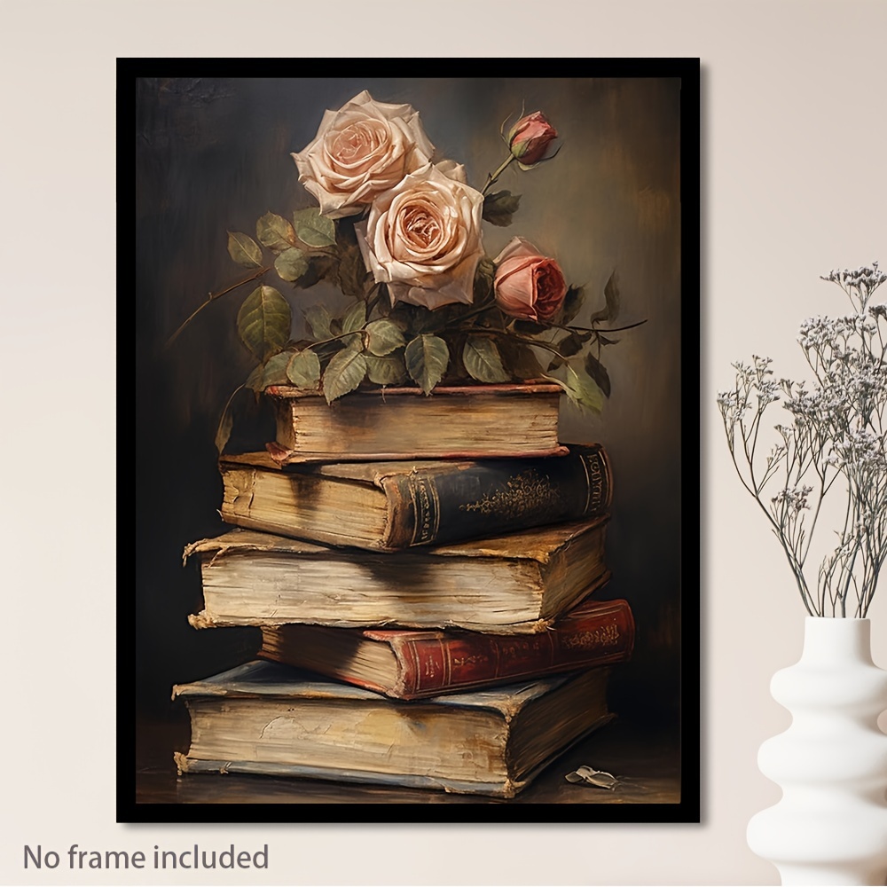

Chic 12x16" Canvas Art Print - Vintage Book Design, Perfect For Living Room, Bedroom, Office & More - Ideal Gift For Holidays & Birthdays