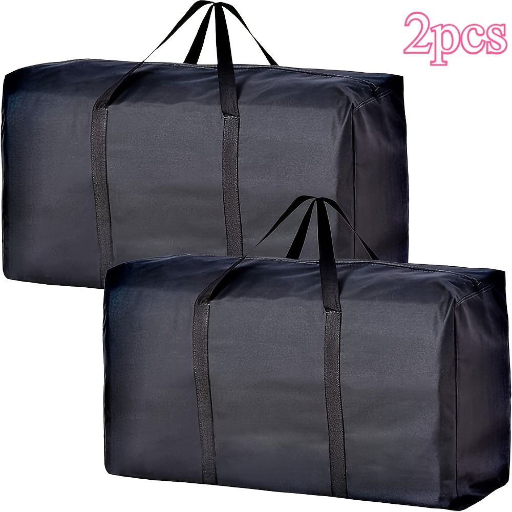 item picture 2 4pcs extra large storage bags with 2 handles durable fabric zippered travel laundry bags for bedding comforter pillows blankets clothes foldable house moving organizer christmas gift laundry room additions laundry room essentials