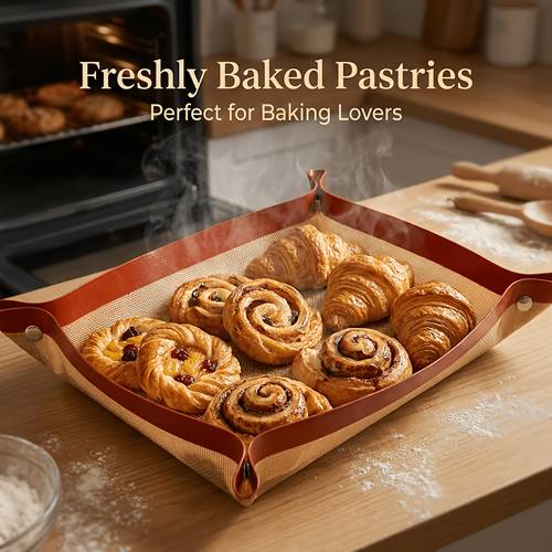 item picture baking mat reusable baking mat heat resistant baking mat large reusable silicone baking board liner non clean oversized baking tray for loaves pastries pizza dishwasher safe