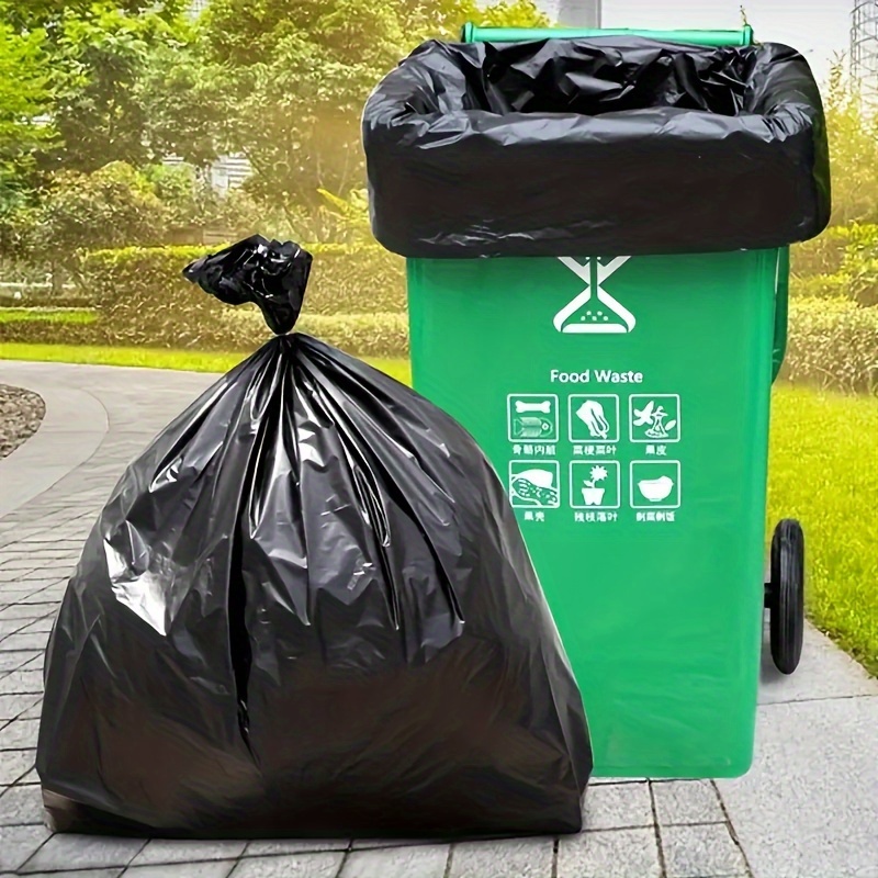 

Extra-large, Heavy-duty Disposable Garbage Bags - Thickened Plastic For Home, Garden & Commercial Use - Ideal For Kitchen, Pet Waste & Outdoor Cleanup