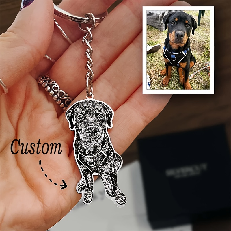 

Personalized Stainless Steel Pet Keychain - Engraved Pendant , Memorial For , Unique , And Keepsake