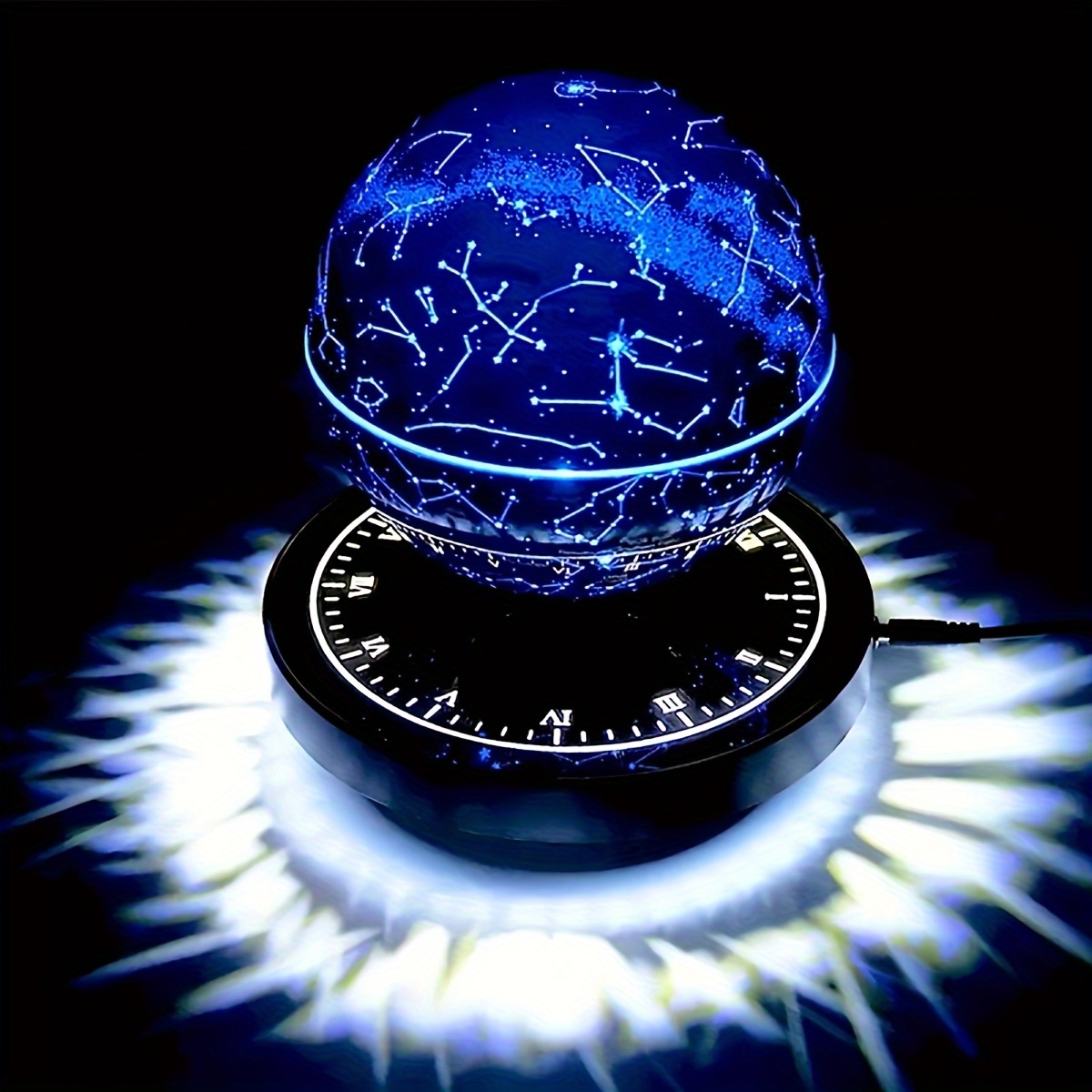 1pc floating light globe anti gravity black technology magnetic levitation night light constellation ball unique   globe table lamp creative led starlight ball gift for christmas details 20