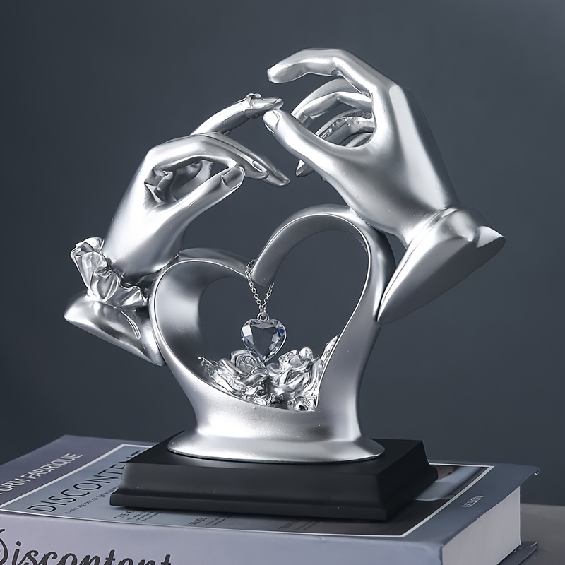 E-shop Personalisierte Graviertes -Handstatue – Romantisches Geschenk für Paare zum Jubiläum, Hochzeit oder Valentinstag – Hochwertige Resin-Kunst mit