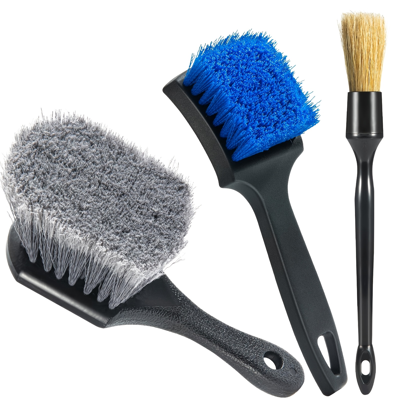 TEMU Tire Cleaning Brush, Car Wheel Cleaning Brush, Brush, Premium Wheel Cleaning Brush Set, Suitable For Cars, Trucks, Suvs, Rvs, Motorcycles,