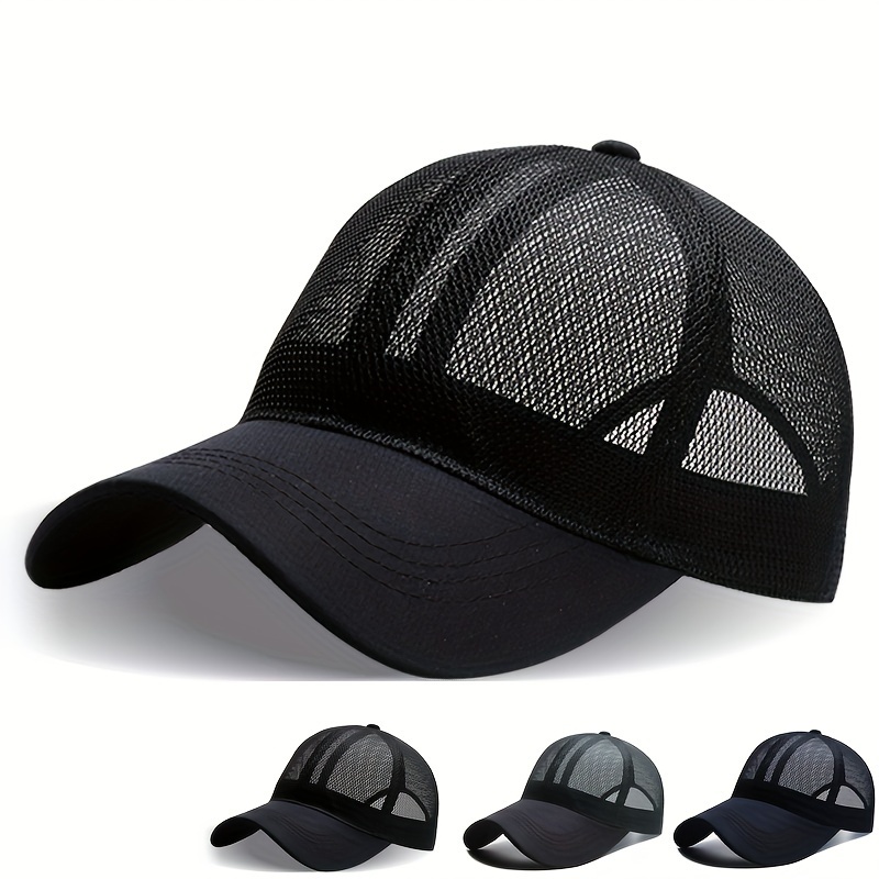 

1pc Sunscreen Sun Visor, Summer Breathable Full Mesh Hat, Outdoor Light Plate Baseball Cap, Men And Women Casual Travel Sun Hat