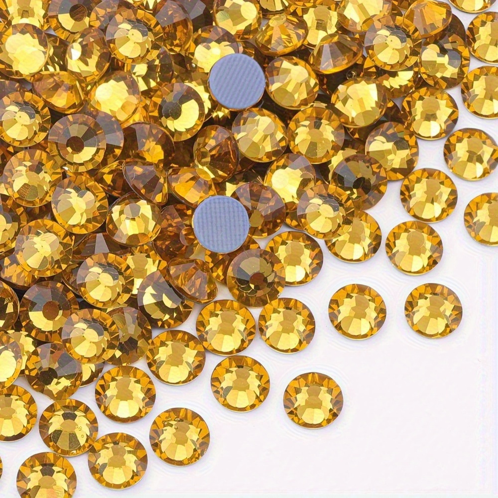 TEMU Hot Fix High Rhinestone Crystal Flat Back Glitter Iron On Stones For Clothes Decoration