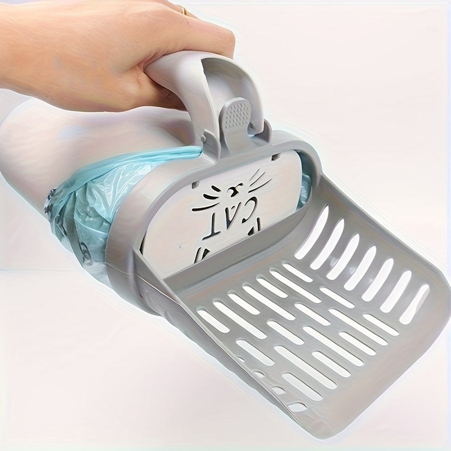 

Cat Litter With Integrated Waste Bag Dispenser, Pp Material, Deep Design For Cleaning, Suitable For All - A Tool For Maintaining Pet Litter Boxes.