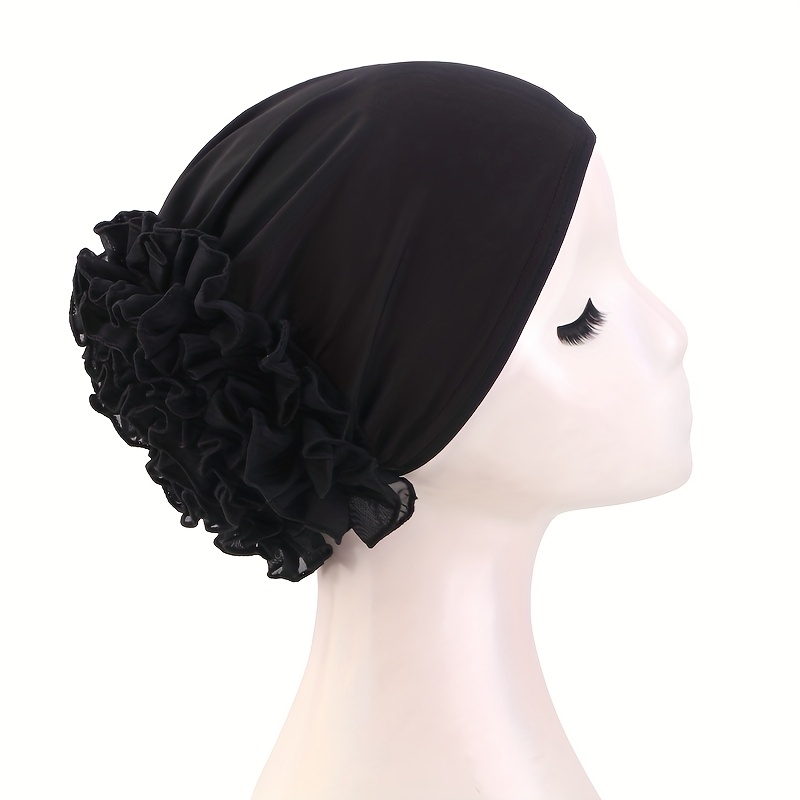 Image of Breathable Chiffon Headscarf Hat For Women - Stretchy, Ethnic Style With Design, Outdoor Hat For Casual & Formal Occasions, Versatile Headwear | Ethnic Style Hat | Texture