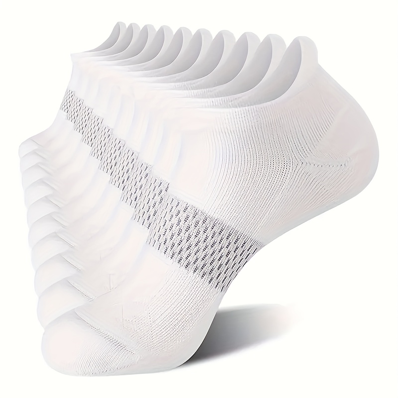 TEMU 5-pack Women's Compression Ankle Socks - Arch Support & Low-cut Athletic Socks, Moisture-wicking Breathable Fabric, Fitness, Running, Casual