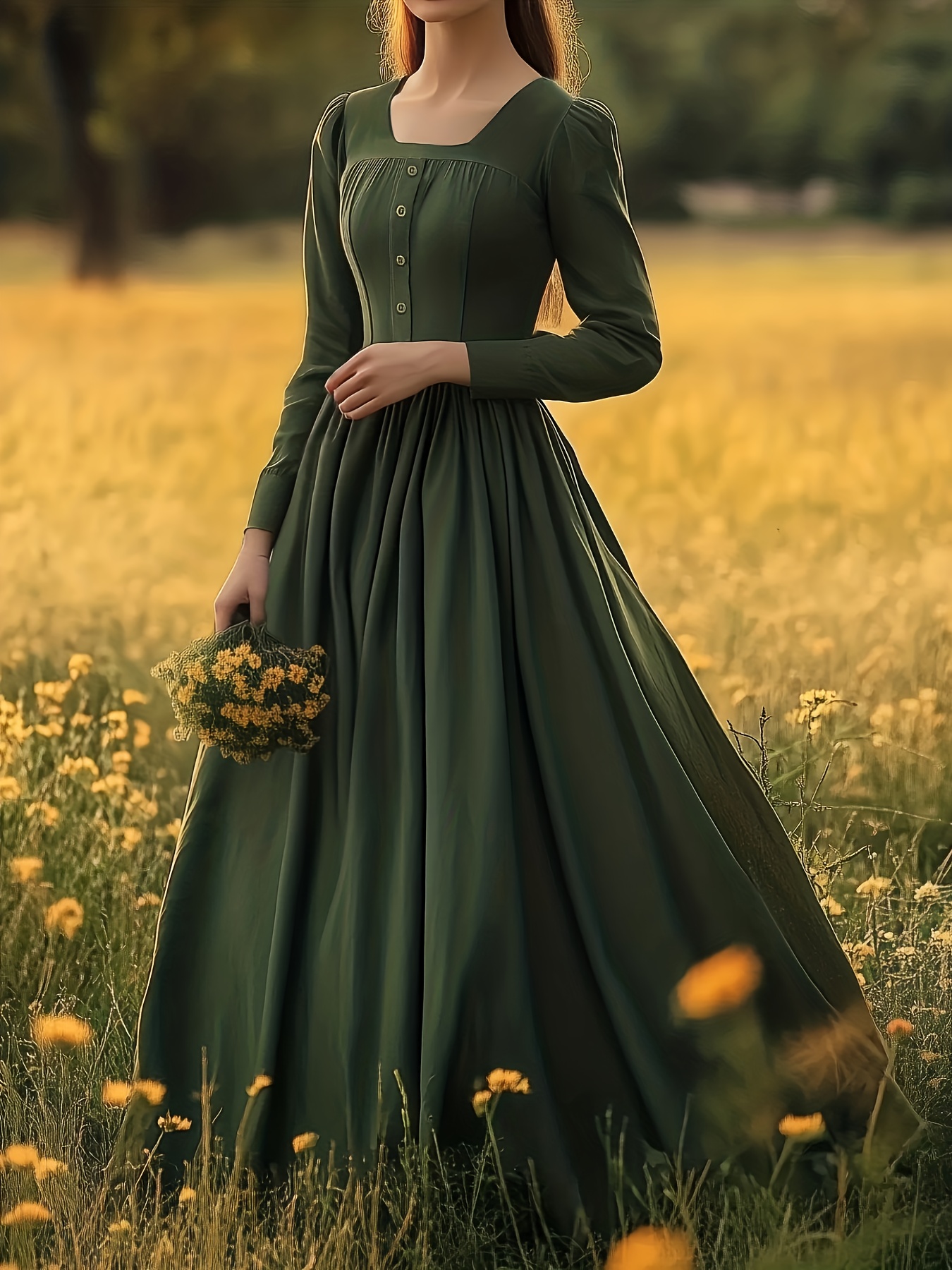 green wrap around dress Lemon Tree Josie Dress